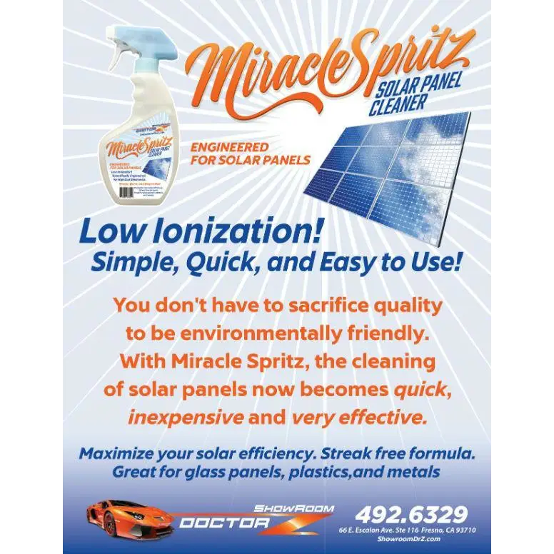 Two 1/2 Gallon Solar Panel Cleaner by Miracle Spritz - Solar