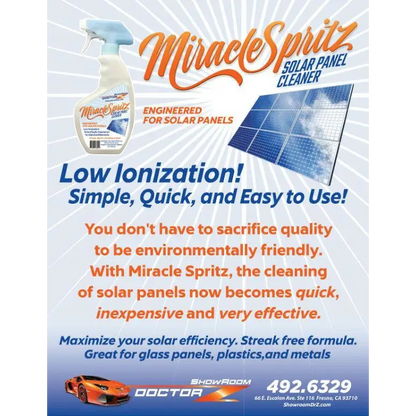 Two 1/2 Gallon Solar Panel Cleaner by Miracle Spritz - Solar